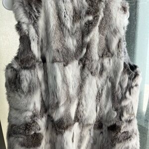 100% rabbit fur vest